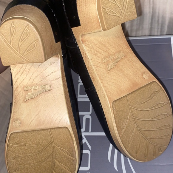 Dansko Black Leather Ankle Booties - Picture 3 of 5